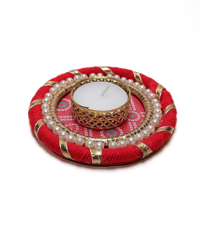 Bandhani Style Tealight Holder