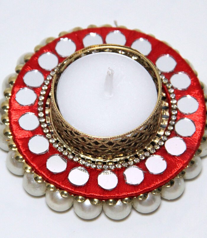 Mirror - Red Tealight holder